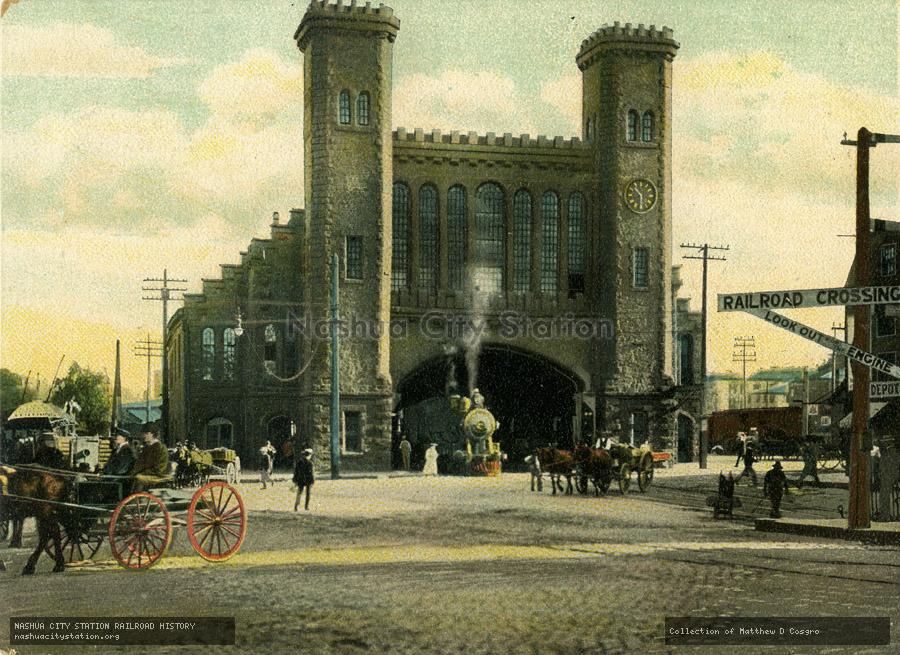 Postcard: Boston and Maine Depot, Salem, Massachusetts